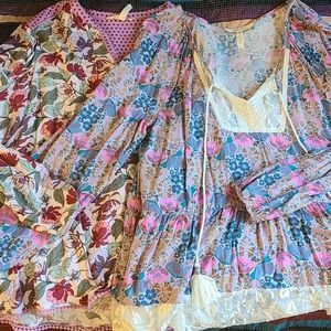 2 lovely, floral Matilda Jane blouses
